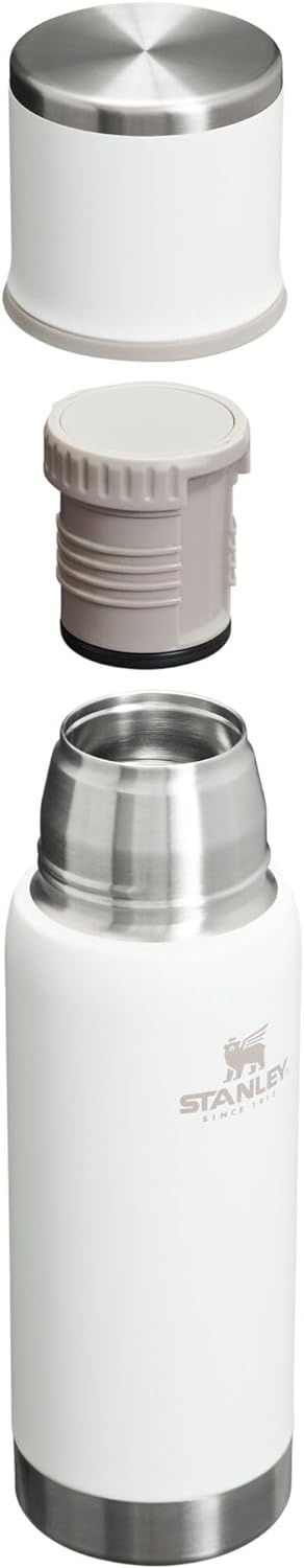 image:imageStanley AdventureToGo Vacuum Bottle 11 qt Wide Mouth with Leakproof Cup Lid Keep Drinks Hot or Cold Packable for Travel Insulated Stainless Steel Thermal Bottle BPAFree Chili RedFrost