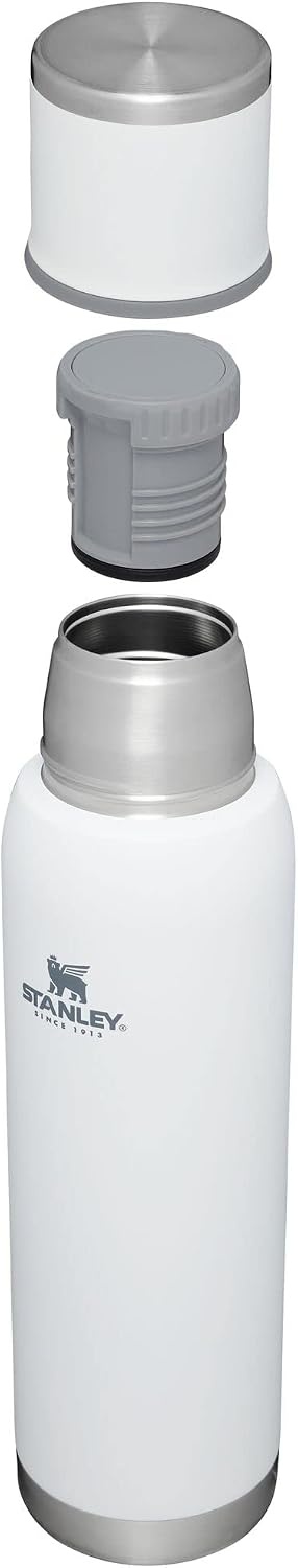 image:imageStanley AdventureToGo Vacuum Bottle 11 qt Wide Mouth with Leakproof Cup Lid Keep Drinks Hot or Cold Packable for Travel Insulated Stainless Steel Thermal Bottle BPAFree Chili RedPolar