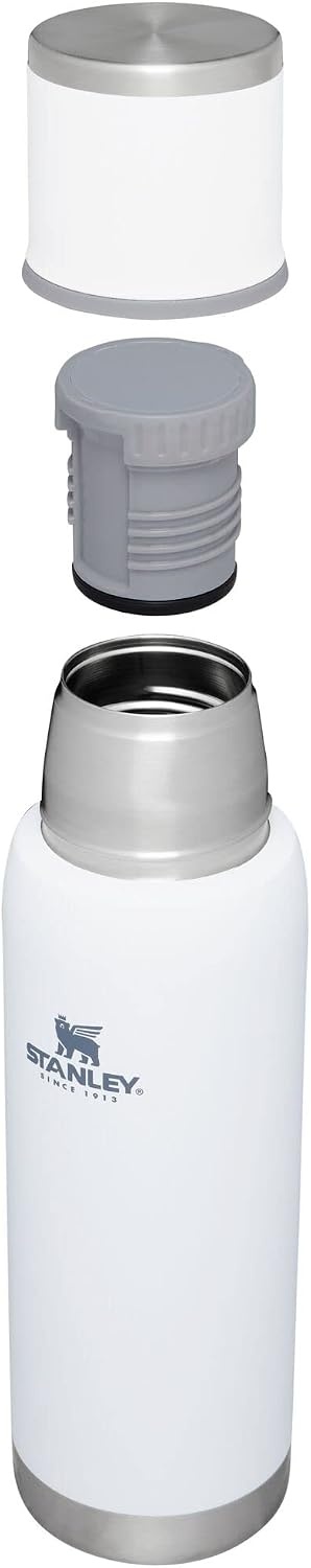 image:imageStanley AdventureToGo Vacuum Bottle 11 qt Wide Mouth with Leakproof Cup Lid Keep Drinks Hot or Cold Packable for Travel Insulated Stainless Steel Thermal Bottle BPAFree Chili RedPolar