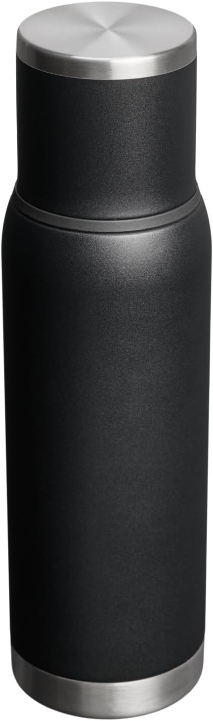 image:imageStanley AdventureToGo Vacuum Bottle 11 qt Wide Mouth with Leakproof Cup Lid Keep Drinks Hot or Cold Packable for Travel Insulated Stainless Steel Thermal Bottle BPAFree Chili RedBlack 20