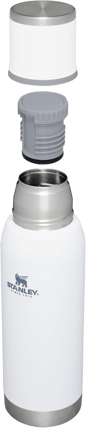 image:imageStanley AdventureToGo Vacuum Bottle 11 qt Wide Mouth with Leakproof Cup Lid Keep Drinks Hot or Cold Packable for Travel Insulated Stainless Steel Thermal Bottle BPAFree Chili RedPolar