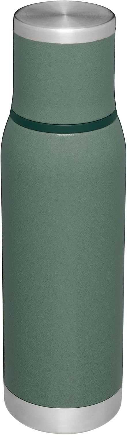 image:imageStanley AdventureToGo Vacuum Bottle 11 qt Wide Mouth with Leakproof Cup Lid Keep Drinks Hot or Cold Packable for Travel Insulated Stainless Steel Thermal Bottle BPAFree Chili RedHammertone Green