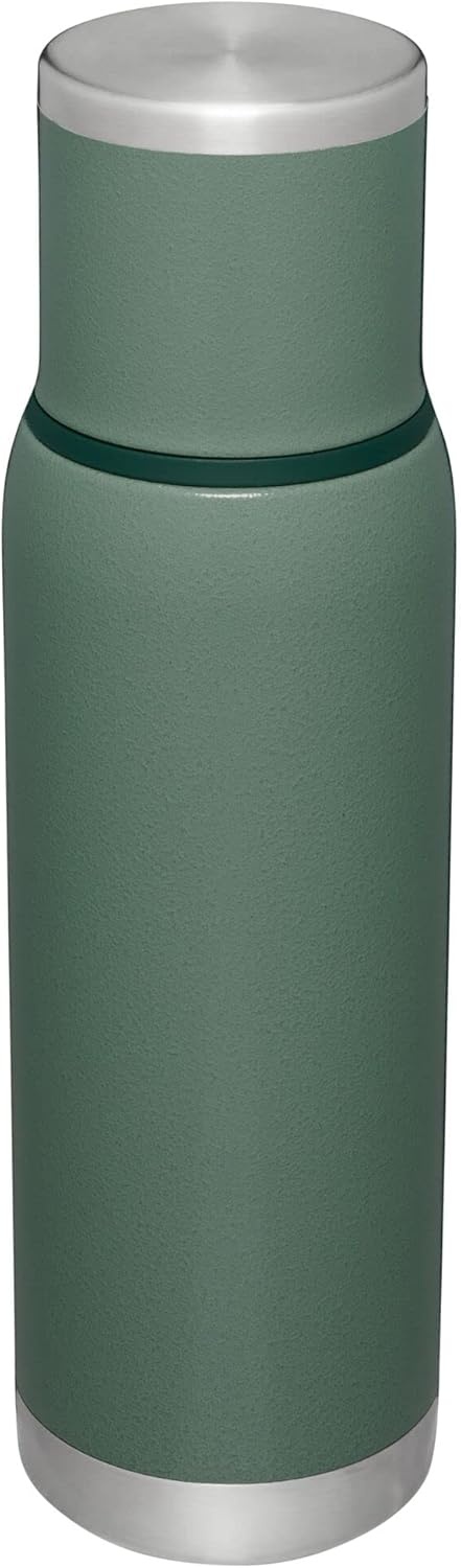 image:imageStanley AdventureToGo Vacuum Bottle 11 qt Wide Mouth with Leakproof Cup Lid Keep Drinks Hot or Cold Packable for Travel Insulated Stainless Steel Thermal Bottle BPAFree Chili RedHammertone Green