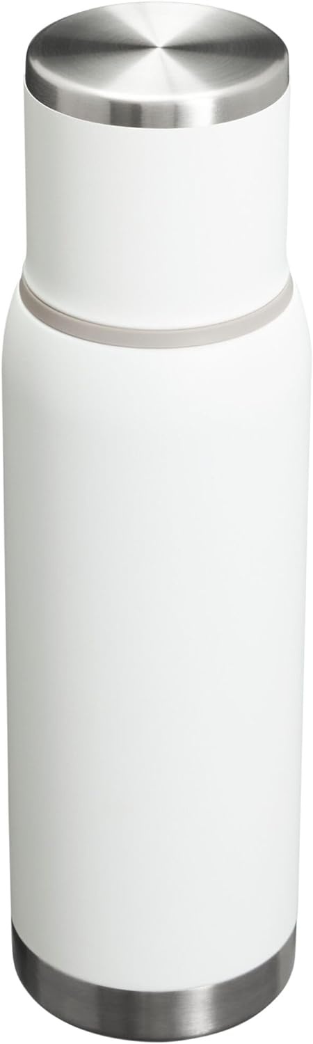 image:imageStanley AdventureToGo Vacuum Bottle 11 qt Wide Mouth with Leakproof Cup Lid Keep Drinks Hot or Cold Packable for Travel Insulated Stainless Steel Thermal Bottle BPAFree Chili RedFrost