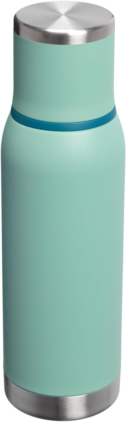 image:imageStanley AdventureToGo Vacuum Bottle 11 qt Wide Mouth with Leakproof Cup Lid Keep Drinks Hot or Cold Packable for Travel Insulated Stainless Steel Thermal Bottle BPAFree Chili RedSpring Green