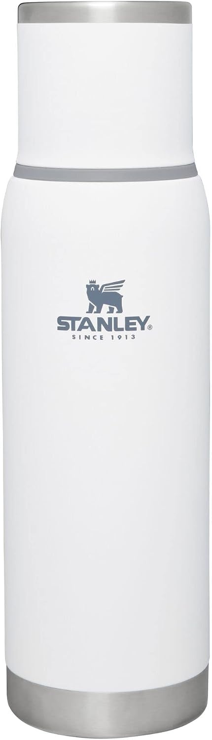 image:imageStanley AdventureToGo Vacuum Bottle 11 qt Wide Mouth with Leakproof Cup Lid Keep Drinks Hot or Cold Packable for Travel Insulated Stainless Steel Thermal Bottle BPAFree Chili RedPolar