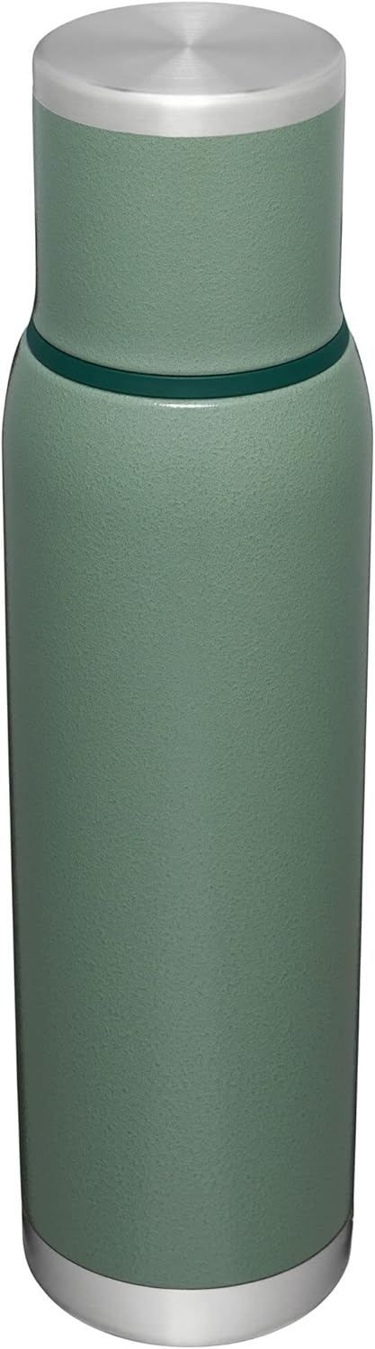 image:imageStanley AdventureToGo Vacuum Bottle 11 qt Wide Mouth with Leakproof Cup Lid Keep Drinks Hot or Cold Packable for Travel Insulated Stainless Steel Thermal Bottle BPAFree Chili RedHammertone Green