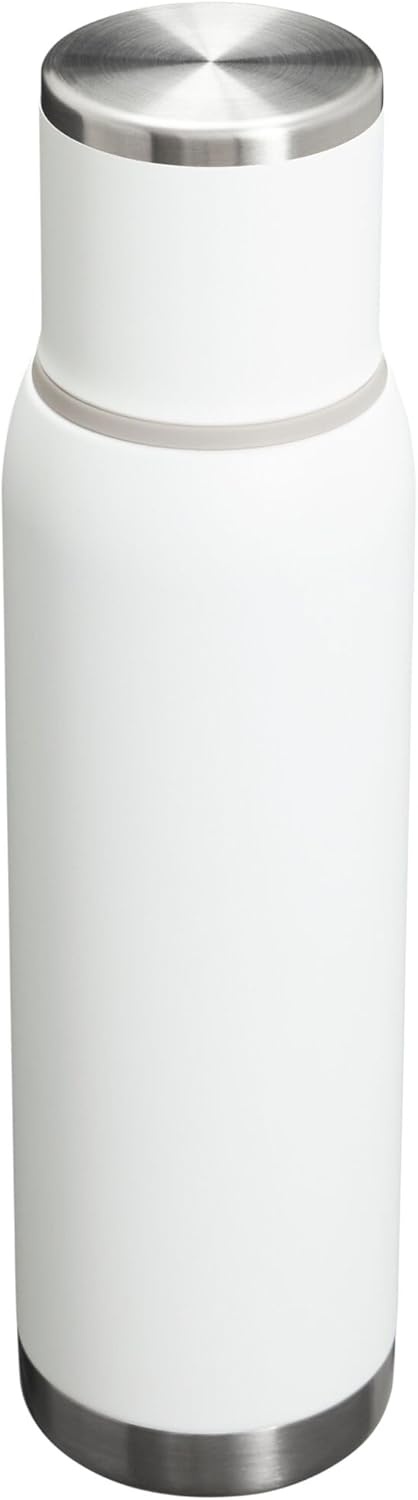 image:imageStanley AdventureToGo Vacuum Bottle 11 qt Wide Mouth with Leakproof Cup Lid Keep Drinks Hot or Cold Packable for Travel Insulated Stainless Steel Thermal Bottle BPAFree Chili RedFrost