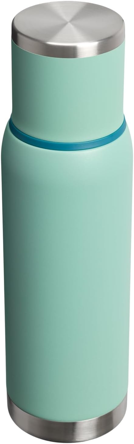 image:imageStanley AdventureToGo Vacuum Bottle 11 qt Wide Mouth with Leakproof Cup Lid Keep Drinks Hot or Cold Packable for Travel Insulated Stainless Steel Thermal Bottle BPAFree Chili RedSpring Green