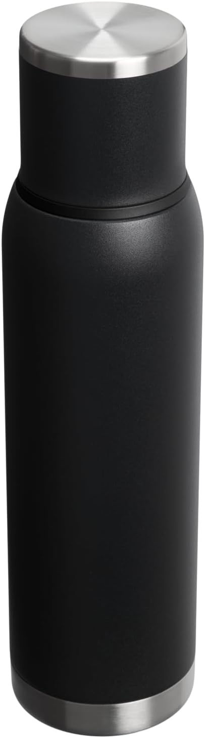 image:imageStanley AdventureToGo Vacuum Bottle 11 qt Wide Mouth with Leakproof Cup Lid Keep Drinks Hot or Cold Packable for Travel Insulated Stainless Steel Thermal Bottle BPAFree Chili RedBlack 20