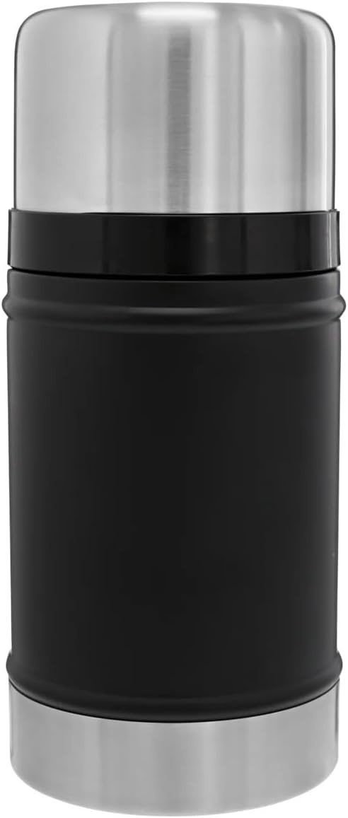 image:imageStanley Classic Legendary Large Food Jar 24 oz Vacuum Insulated Thermos Food Container Wide Mouth Screw On Lid Packable for Travel Stainless Steel with Leakproof Lid BPAFree Black 20