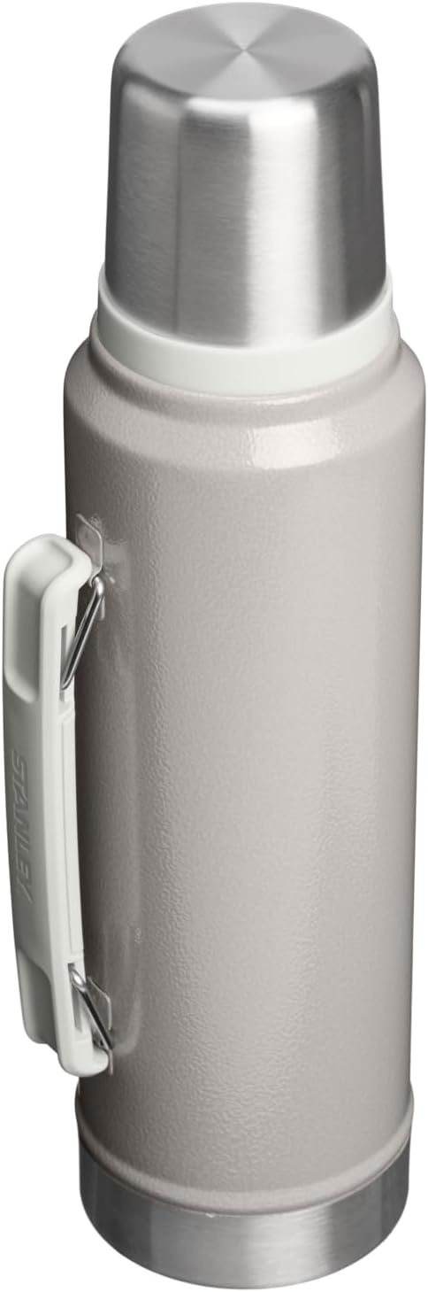 image:imageStanley Classic Legendary Vacuum Bottle 11 qt Wide Mouth with Leakproof Cup Lid Keep Drinks Hot or Cold Packable for Travel Insulated Stainless Steel Thermos BPAFree Hammertone Ash