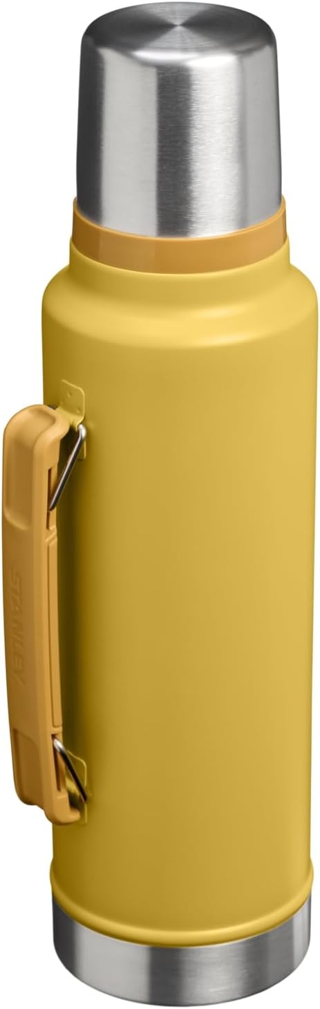 image:imageStanley Classic Legendary Vacuum Bottle 15 qt Wide Mouth with Leakproof Cup Lid Keep Drinks Hot or Cold Packable for Travel Insulated Stainless Steel Thermos BPAFree Dijon