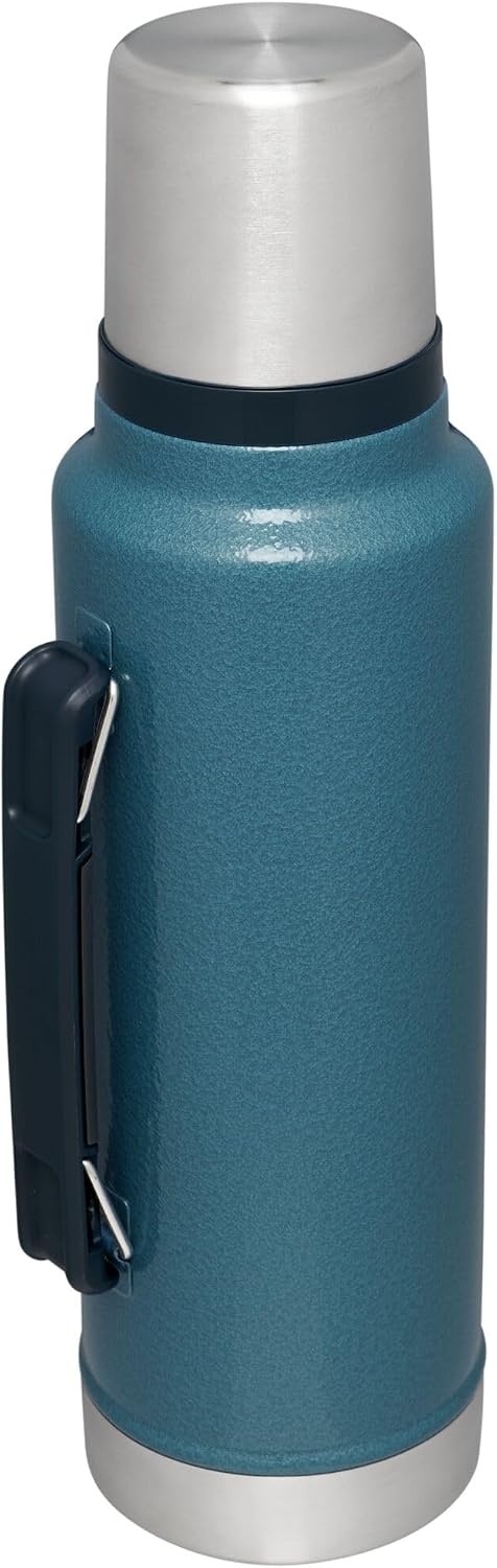 image:imageStanley Classic Legendary Vacuum Bottle 20 oz Wide Mouth with Leakproof Cup Lid Keep Drinks Hot or Cold Packable for Travel Insulated Stainless Steel Thermal Bottle BPAFree Black 20Hammertone Lake