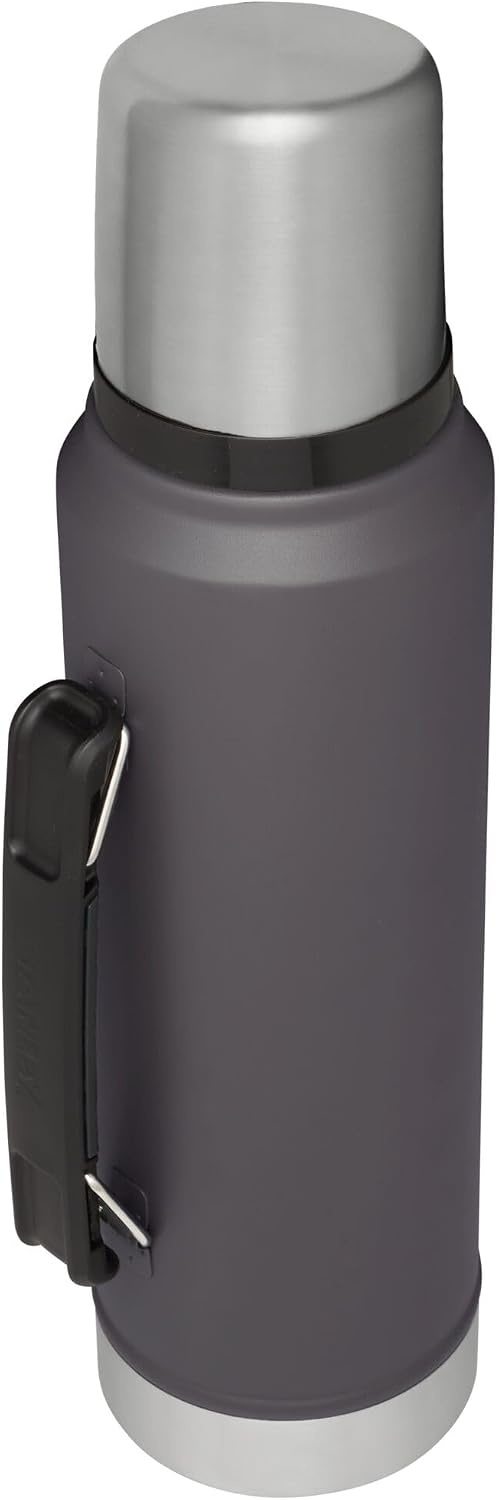 image:imageStanley Classic Legendary Vacuum Bottle 20 oz Wide Mouth with Leakproof Cup Lid Keep Drinks Hot or Cold Packable for Travel Insulated Stainless Steel Thermal Bottle BPAFree Black 20Matte Black
