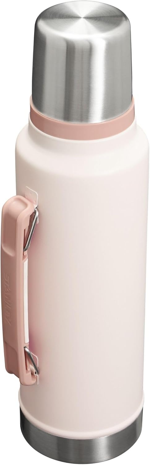 image:imageStanley Classic Legendary Vacuum Bottle 20 oz Wide Mouth with Leakproof Cup Lid Keep Drinks Hot or Cold Packable for Travel Insulated Stainless Steel Thermal Bottle BPAFree Black 20Rose Quartz
