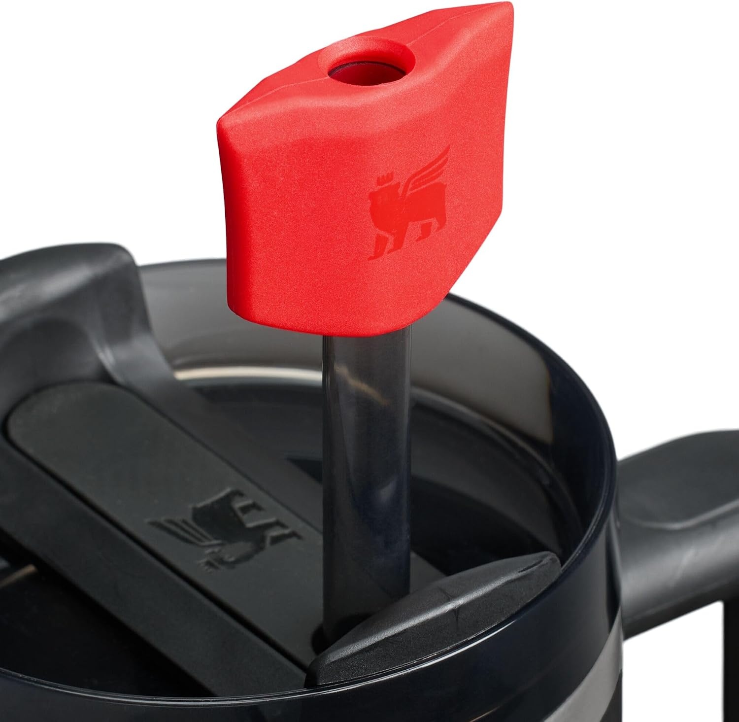 image:imageStanley Quencher Stay Smooth AntiPucker Straw Topper 2Pack Ergonomic Sip Through Straw Cap for Tumbler with Handle Silicone Accessory for Drinking Cup BPAFree Chili RedChili Red