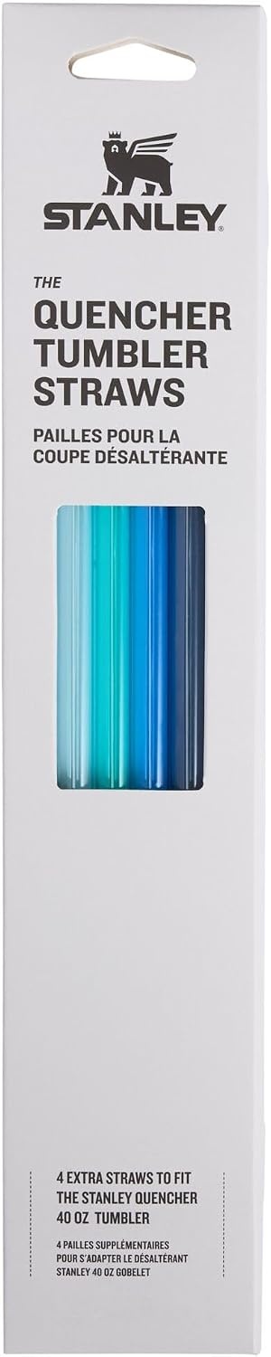 image:imageStanley Quencher Tumbler Straws Reusable Replacement Straws for Tumbler with Handle Stainless Steel Drinking Cup Accessory BPAFreeBlue Multi Pack