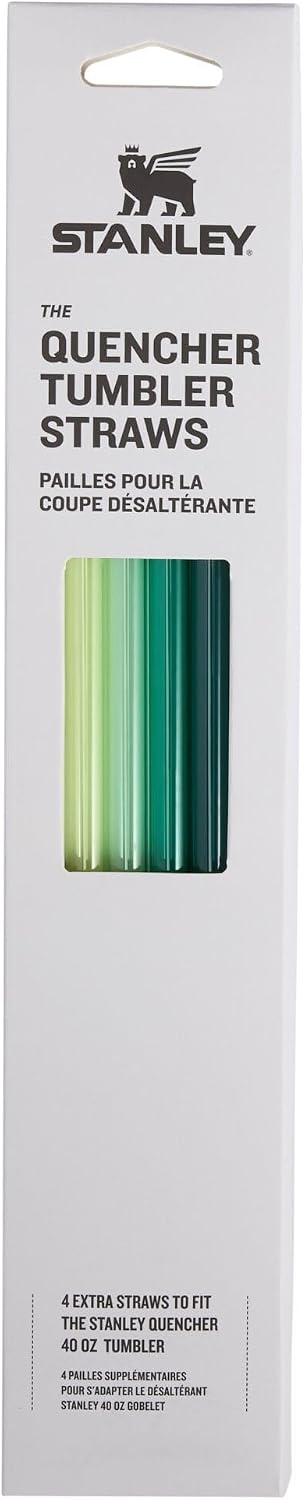 image:imageStanley Quencher Tumbler Straws Reusable Replacement Straws for Tumbler with Handle Stainless Steel Drinking Cup Accessory BPAFreeGreen Multi Pack