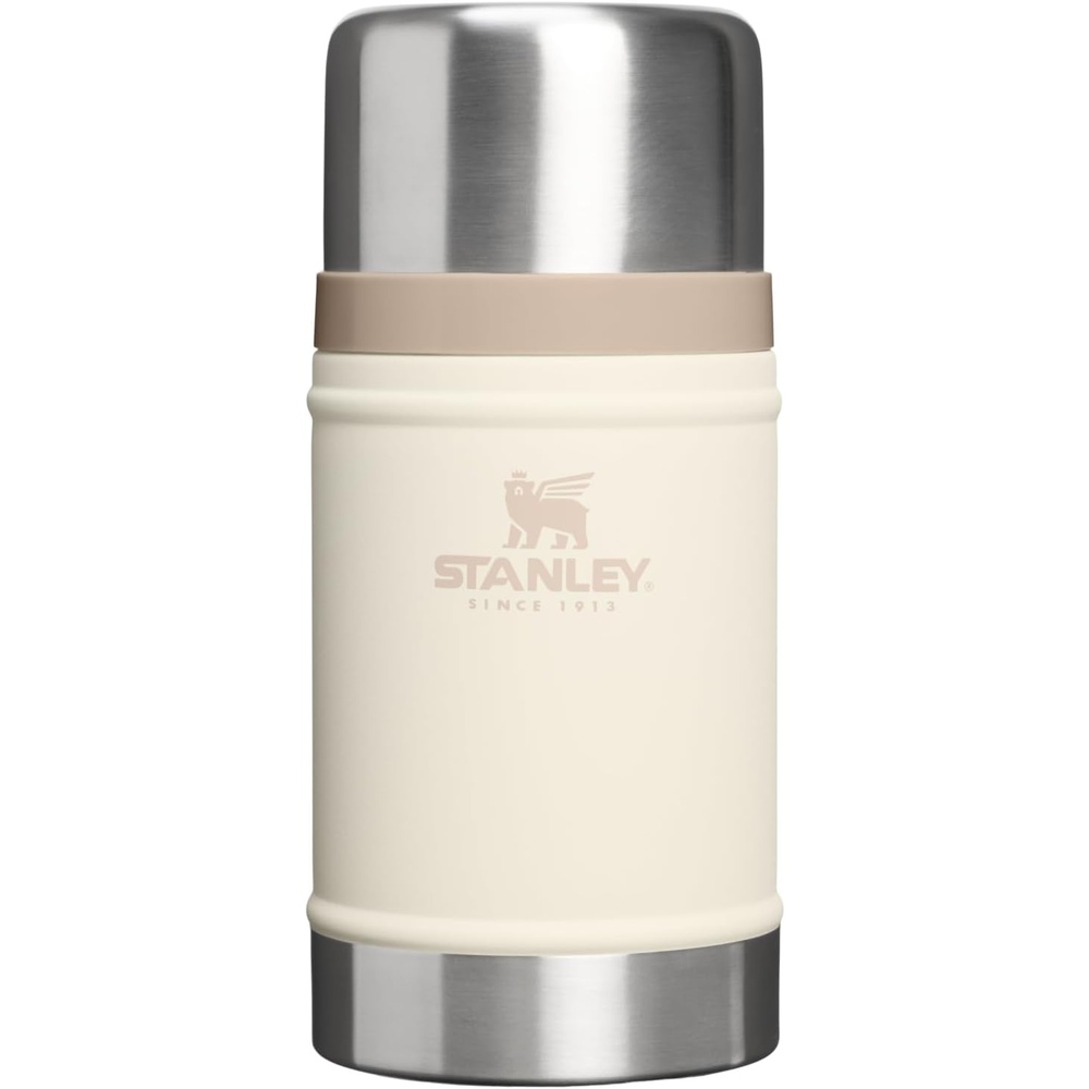 image:imageSTANLEY Classic Legendary Large Food Jar 24 oz Vacuum Insulated Food Container Wide Mouth Screw On Lid Stainless Steel with Leakproof Lid BPAFree Hammertone Rose QuartzCream