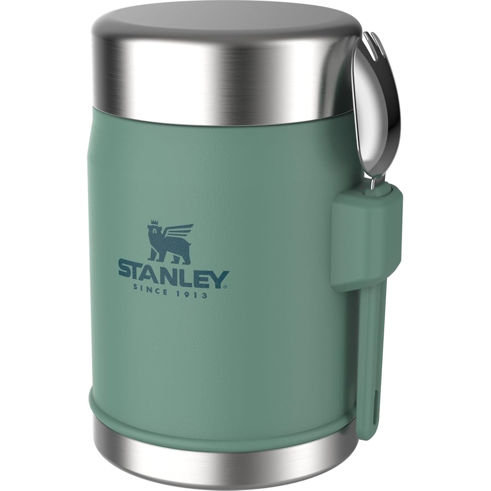 image:imageSTANLEY Classic Legendary Large Food Jar 24 oz Vacuum Insulated Food Container Wide Mouth Screw On Lid Stainless Steel with Leakproof Lid BPAFree Hammertone Rose QuartzSpring Green
