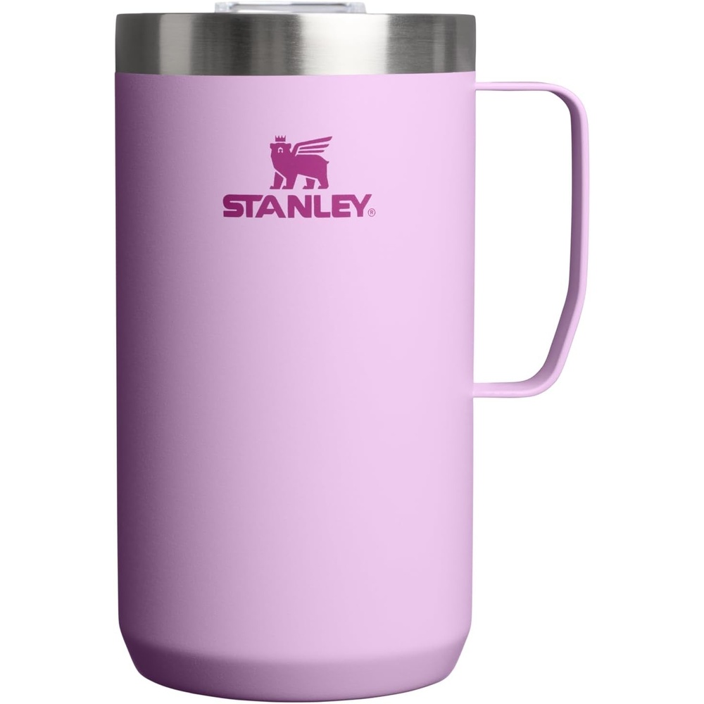 image:imageSTANLEY Everyday Camp Mug 12oz Drink Through Lid Cup for Coffee Tea and Drinks Insulated Stainless Steel Coffee Mug BPAFree Black 20Soft Orchid