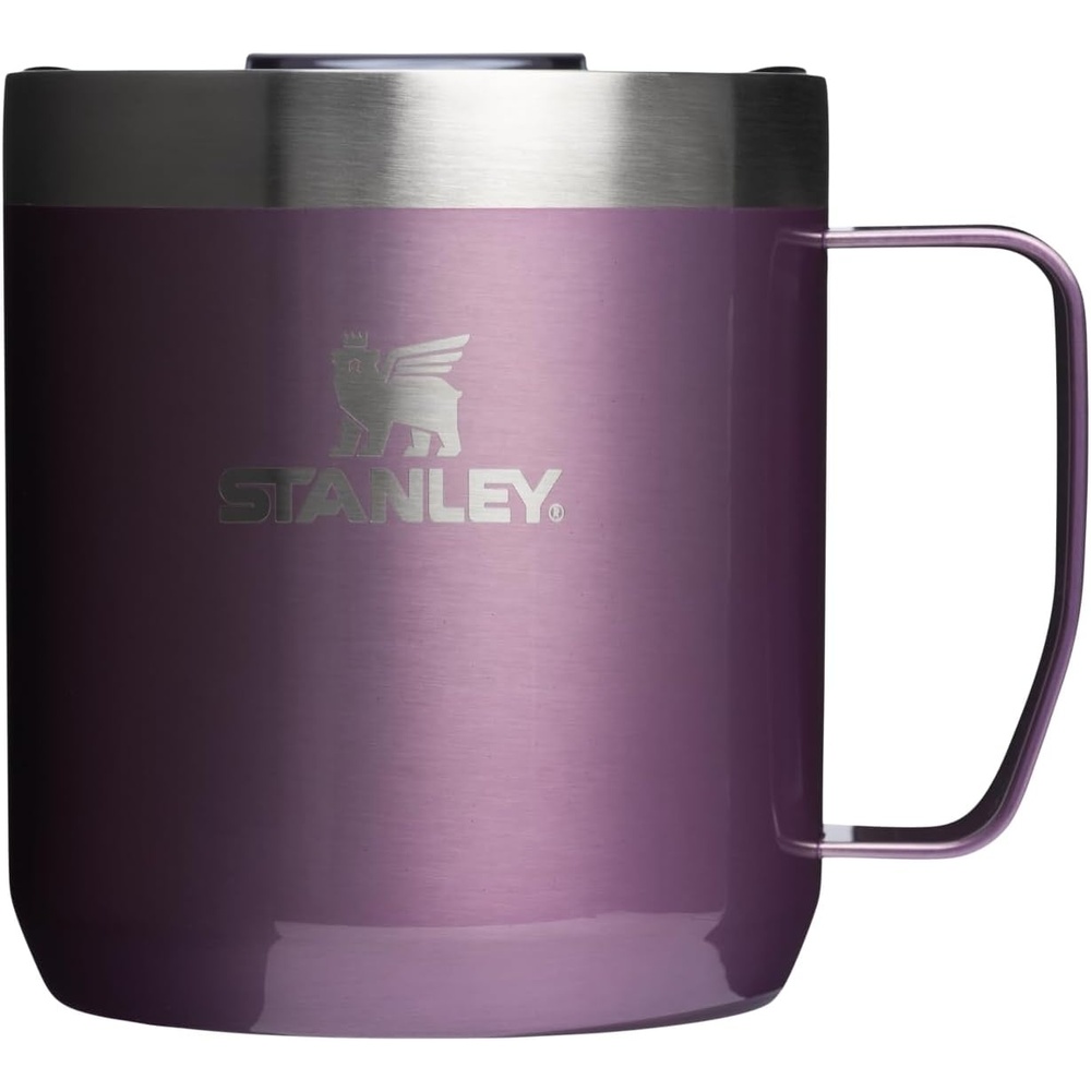 image:imageSTANLEY Everyday Camp Mug 12oz Drink Through Lid Cup for Coffee Tea and Drinks Insulated Stainless Steel Coffee Mug BPAFree Black 20Wisteria Shine