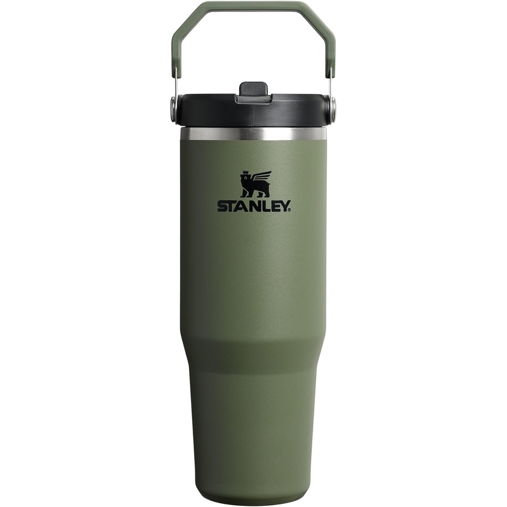 image:imageSTANLEY IceFlow 20 Flip Straw Tumbler 30 oz Chili Red Easy Carry Handle Twist On Lid and Flip Up Straw Leak Resistant Water Bottle Insulated Stainless Steel BPAFreeDried Pine