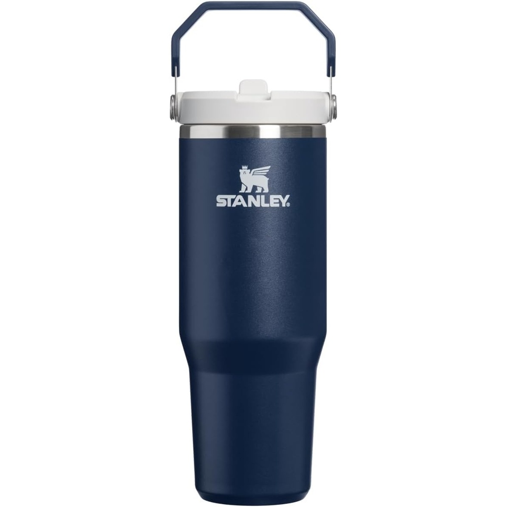 image:imageSTANLEY IceFlow 20 Flip Straw Tumbler 30 oz Chili Red Easy Carry Handle Twist On Lid and Flip Up Straw Leak Resistant Water Bottle Insulated Stainless Steel BPAFreeDark Navy