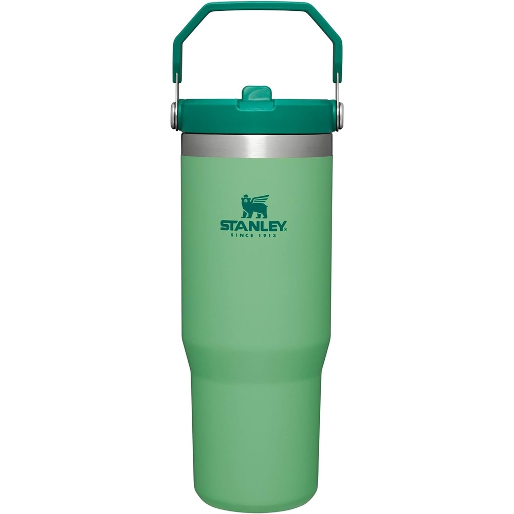 image:imageSTANLEY IceFlow 20 Flip Straw Tumbler 30 oz Chili Red Easy Carry Handle Twist On Lid and Flip Up Straw Leak Resistant Water Bottle Insulated Stainless Steel BPAFreeJade
