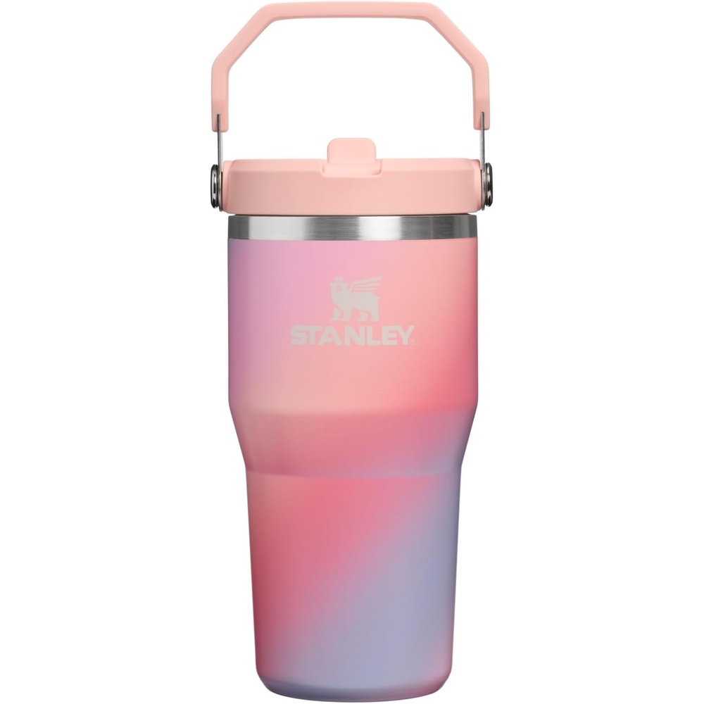 image:imageSTANLEY IceFlow 20 Flip Straw Tumbler 30 oz Chili Red  Easy Carry Handle  Twist On Lid and Flip Up Straw  Leak Resistant Water Bottle  Insulated Stainless Steel  BPAFreeSunset Spiral