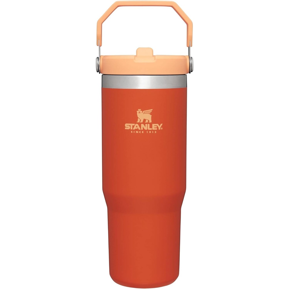 image:imageSTANLEY IceFlow 20 Flip Straw Tumbler 30 oz Chili Red Easy Carry Handle Twist On Lid and Flip Up Straw Leak Resistant Water Bottle Insulated Stainless Steel BPAFreeTigerlily