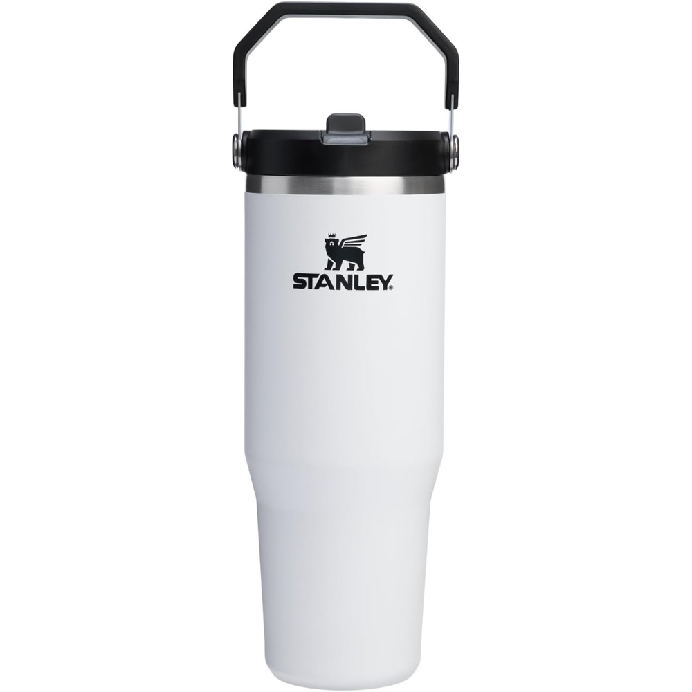 image:imageSTANLEY IceFlow 20 Flip Straw Tumbler 30 oz Chili Red Easy Carry Handle Twist On Lid and Flip Up Straw Leak Resistant Water Bottle Insulated Stainless Steel BPAFreeChalk