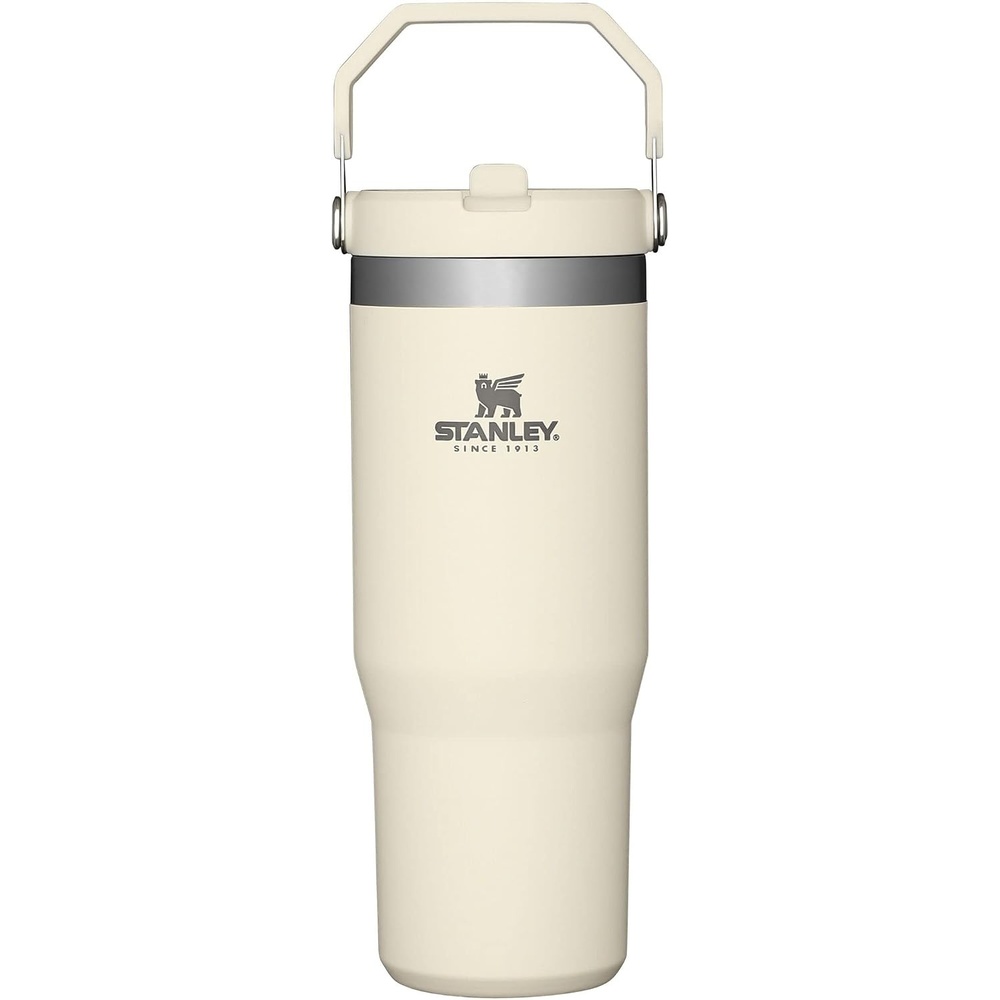 image:imageSTANLEY IceFlow 20 Flip Straw Tumbler 30 oz Chili Red Easy Carry Handle Twist On Lid and Flip Up Straw Leak Resistant Water Bottle Insulated Stainless Steel BPAFreeCream