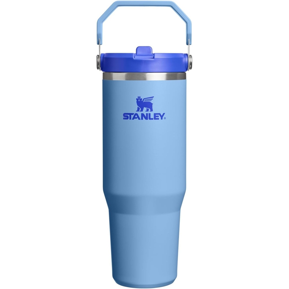 image:imageSTANLEY IceFlow 20 Flip Straw Tumbler 30 oz Chili Red Easy Carry Handle Twist On Lid and Flip Up Straw Leak Resistant Water Bottle Insulated Stainless Steel BPAFreeBlue Sky