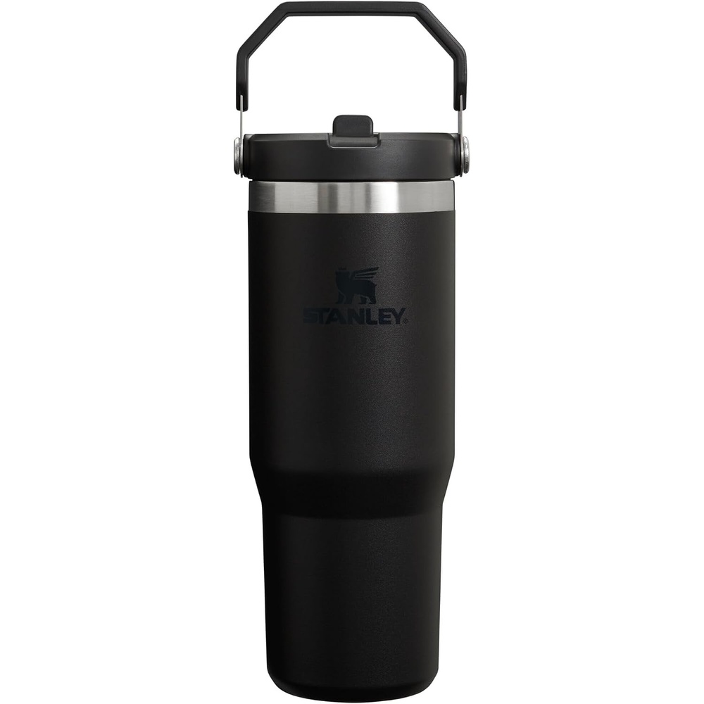 image:imageSTANLEY IceFlow 20 Flip Straw Tumbler 30 oz Chili Red Easy Carry Handle Twist On Lid and Flip Up Straw Leak Resistant Water Bottle Insulated Stainless Steel BPAFreeBlack 20