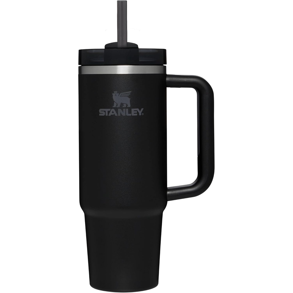 image:imageSTANLEY Quencher H20 Flow State Tumbler 30 oz Chili Red Handle and Straw 3Position Lid Cup Holder Compatible for Travel Insulated Stainless Steel Cup BPAFreeBlack