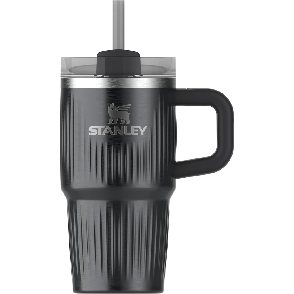 image:imageSTANLEY Quencher H20 Flow State Tumbler 30 oz Chili Red Handle and Straw 3Position Lid Cup Holder Compatible for Travel Insulated Stainless Steel Cup BPAFreeFluted Black