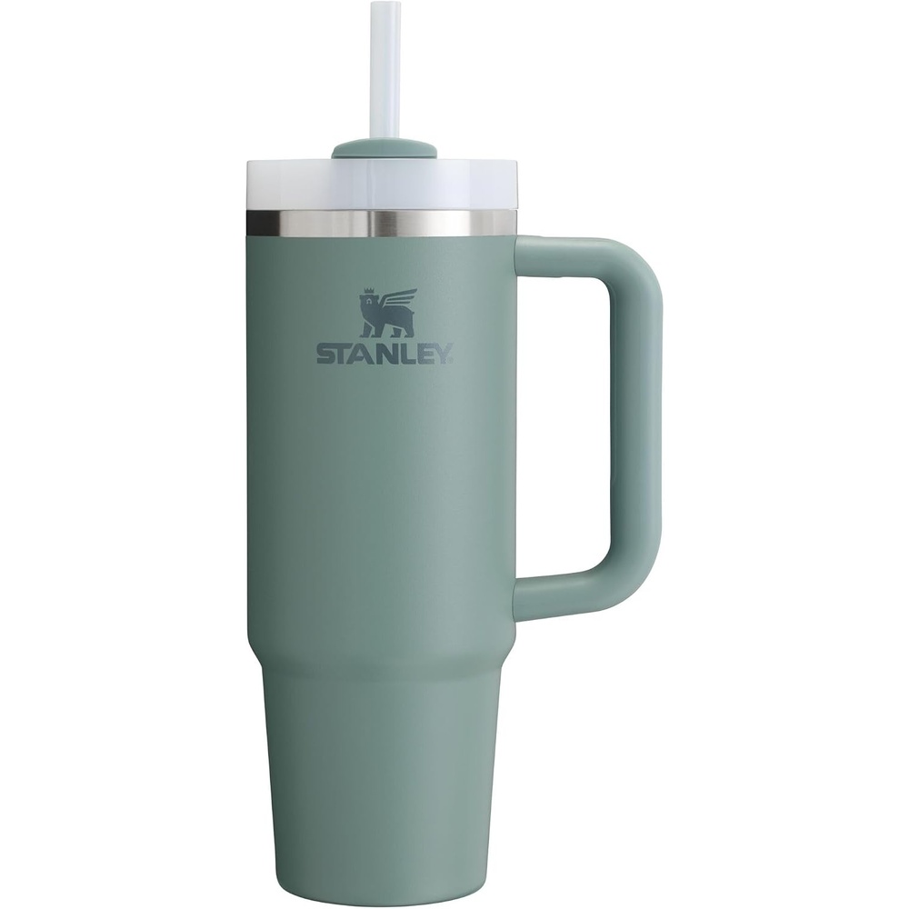 image:imageSTANLEY Quencher H20 Flow State Tumbler 30 oz Chili Red Handle and Straw 3Position Lid Cup Holder Compatible for Travel Insulated Stainless Steel Cup BPAFreeShale