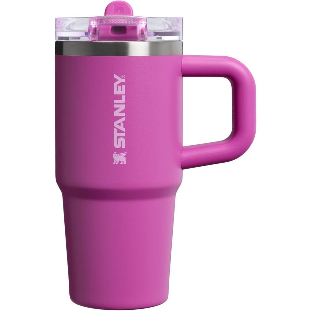 image:imageSTANLEY Quencher ProTour Flipstraw Tumbler 20 oz Chili Black BuiltIn Straw amp Handle Cupholder Compatible for Travel Leakproof Insulated Stainless Steel Cup BPAFreeDark Blossom