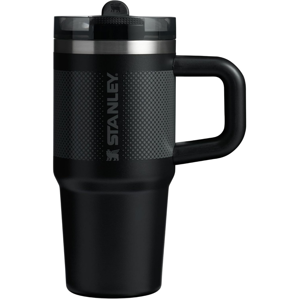 image:imageSTANLEY Quencher ProTour Flipstraw Tumbler 20 oz Chili Black BuiltIn Straw amp Handle Cupholder Compatible for Travel Leakproof Insulated Stainless Steel Cup BPAFreeBlack Fade
