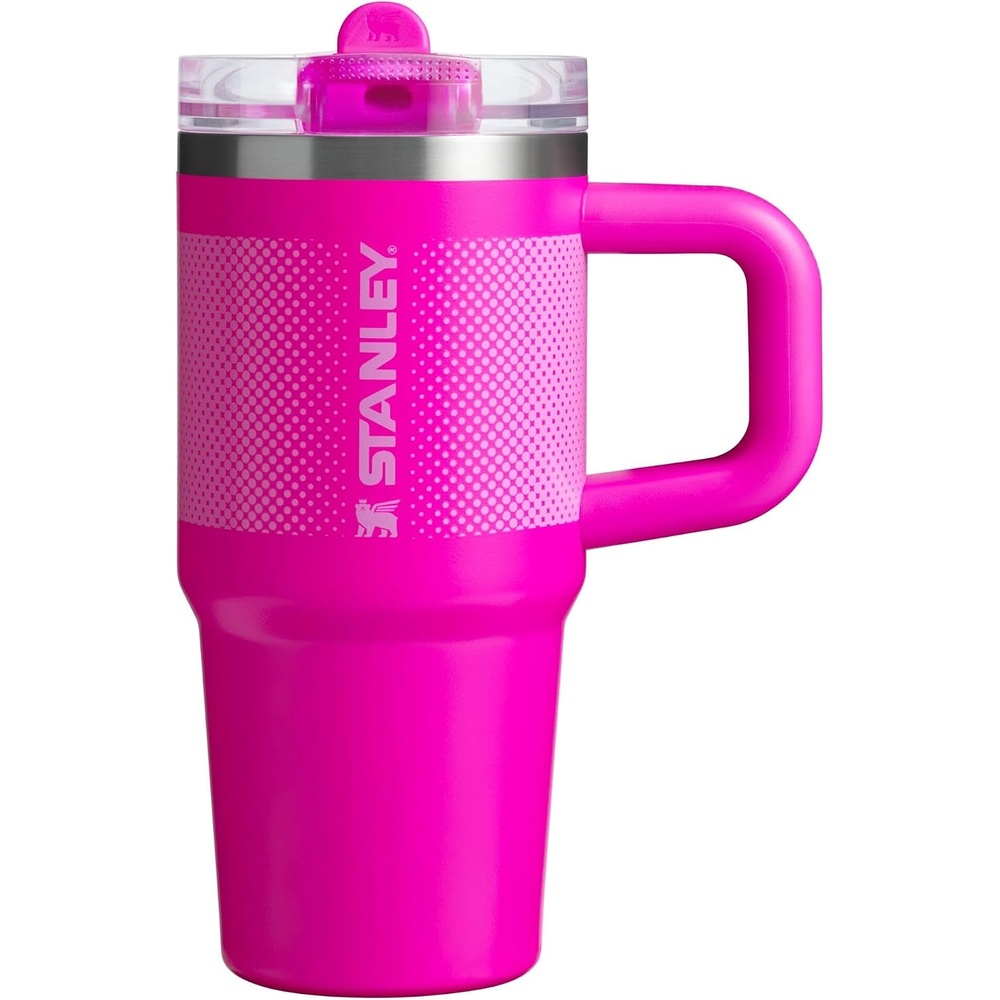 image:imageSTANLEY Quencher ProTour Flipstraw Tumbler 20 oz Chili Black BuiltIn Straw amp Handle Cupholder Compatible for Travel Leakproof Insulated Stainless Steel Cup BPAFreeVivid Violet Fade