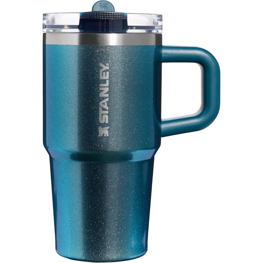 image:imageSTANLEY Quencher ProTour Flipstraw Tumbler 20 oz Chili Black BuiltIn Straw amp Handle Cupholder Compatible for Travel Leakproof Insulated Stainless Steel Cup BPAFreePonderosa Shimmer