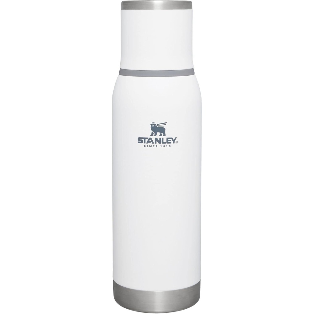 image:imageStanley AdventureToGo Vacuum Bottle 11 qt Wide Mouth with Leakproof Cup Lid Keep Drinks Hot or Cold Packable for Travel Insulated Stainless Steel Thermal Bottle BPAFree Chili RedPolar