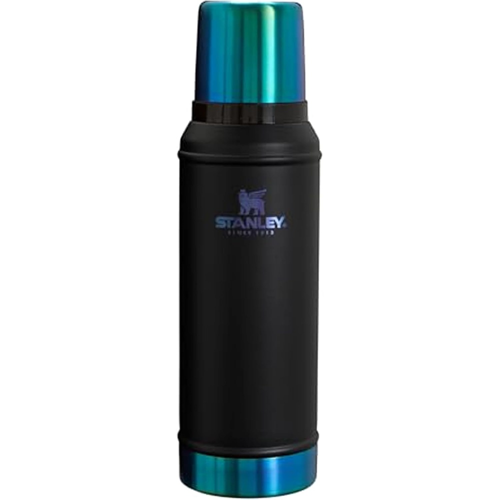 image:imageStanley Classic Legendary Vacuum Bottle 20 oz Wide Mouth with Leakproof Cup Lid Keep Drinks Hot or Cold Packable for Travel Insulated Stainless Steel Thermal Bottle BPAFree Black 20Black Chroma