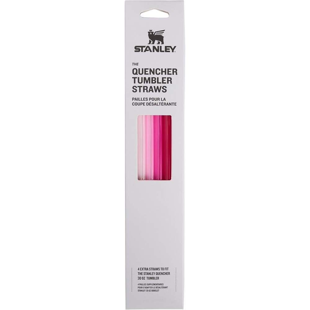 image:imageStanley Quencher Tumbler Straws Reusable Replacement Straws for Tumbler with Handle Stainless Steel Drinking Cup Accessory BPAFreePink Multi Pack