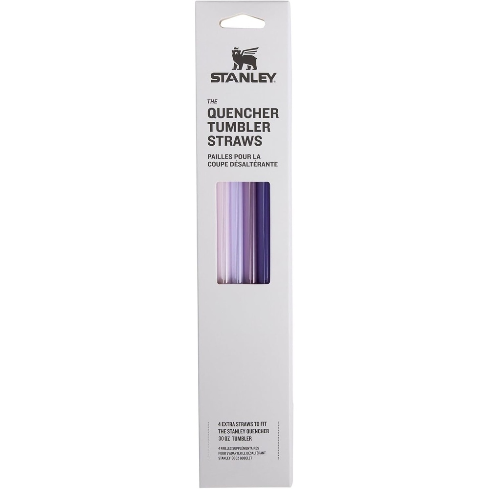 image:imageStanley Quencher Tumbler Straws Reusable Replacement Straws for Tumbler with Handle Stainless Steel Drinking Cup Accessory BPAFreePurple Multi Pack