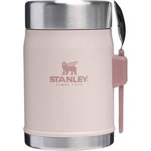 STANLEY Classic Food Jar and Spork | Vacuum Insulated Food Container | Wide Mouth Screw On Lid | Packable for Travel | Stainless Steel with Leakproof Lid | BPA-Free(Rose Quartz)