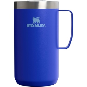 STANLEY Everyday Camp Mug 12oz | Drink Through Lid | Cup for Coffee, Tea and Drinks | Insulated Stainless Steel Coffee Mug | BPA-Free | Black 2.0(Cobalt)