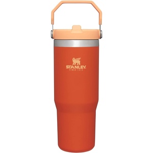 STANLEY IceFlow 2.0 Flip Straw Tumbler, 30 oz, Chili Red | Easy Carry Handle | Twist On Lid and Flip Up Straw | Leak Resistant Water Bottle | Insulated Stainless Steel | BPA-Free(Tigerlily)